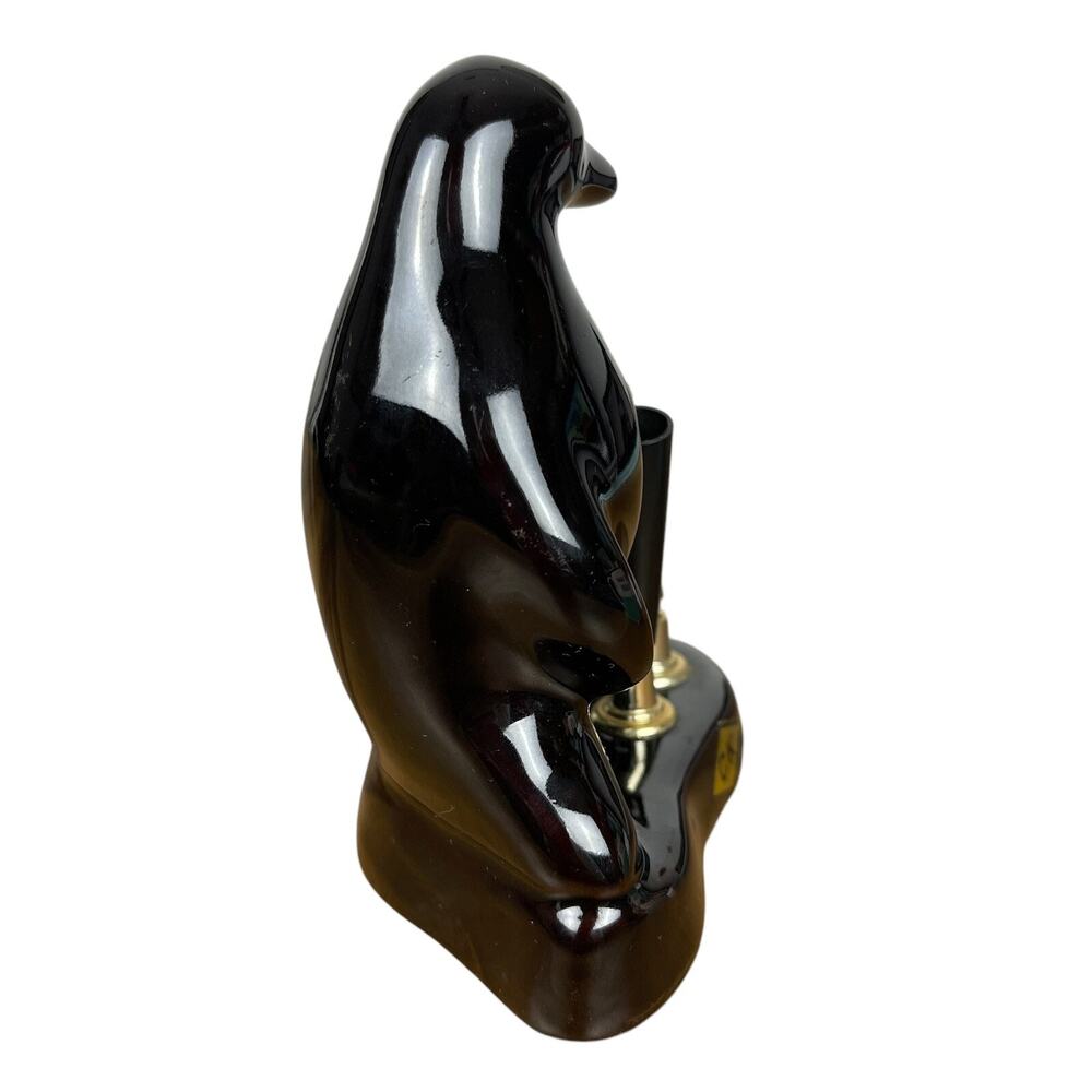 Rare 1950s Japan Redware Penguins Black Pen Holder Officeware 80s Secretary - Picture 3 of 7